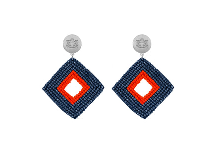 Auburn Tigers Hand Beaded Weaver Earrings