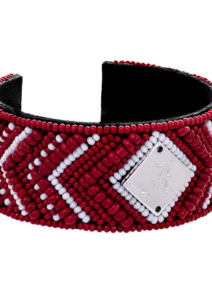Alabama Crimson Tide Goldie Hand Beaded Cuff