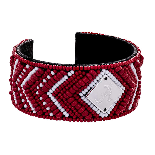 Alabama Crimson Tide Goldie Hand Beaded Cuff