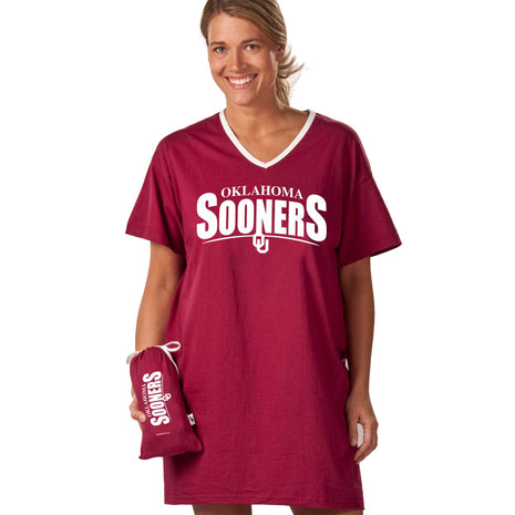 Oklahoma Sooners Collegiate Nightshirt In Bag