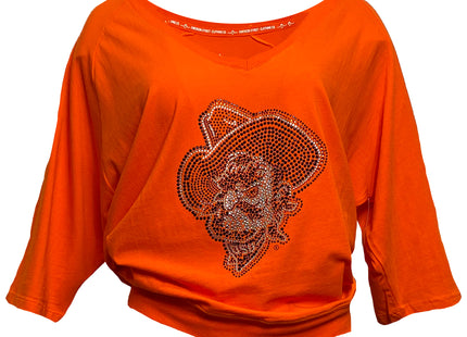 Oklahoma State Cowboys Jewel Phantom Pete Raglan Top