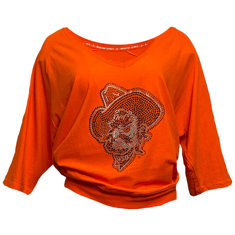 Oklahoma State Cowboys Jewel Phantom Pete Raglan Top