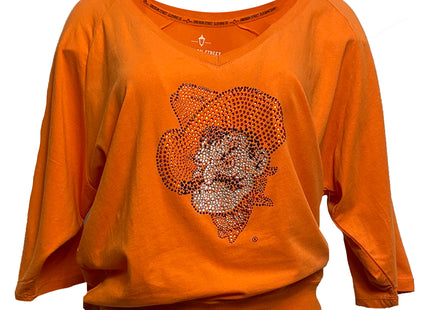 Oklahoma State Cowboys Jewel Raglan Top