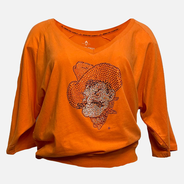 Oklahoma State Cowboys Jewel Raglan Top