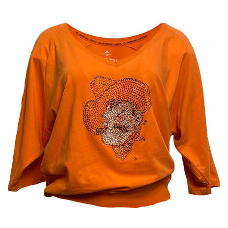 Oklahoma State Cowboys Jewel Raglan Top