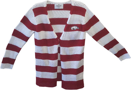 Arkansas Razorbacks Open Knit Cardigan
