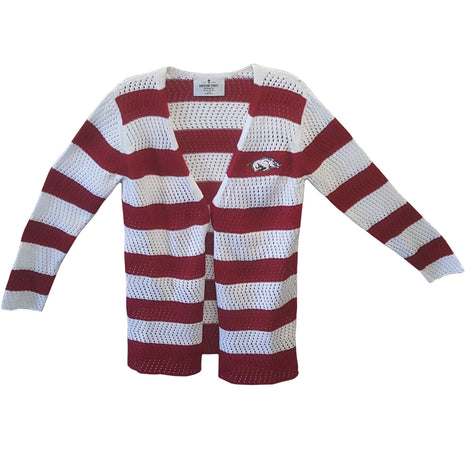 Arkansas Razorbacks Open Knit Cardigan
