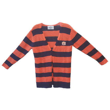 Auburn Tigers Open Knit Cardigan Sweater