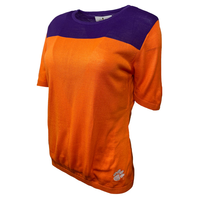 Clemson Tigers Short Sleeve Sweater
