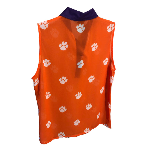Clemson Tigers Sheer Sleeveless Polo