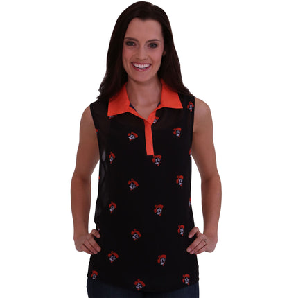 Oklahoma State Cowboys Sheer Sleeveless Polo