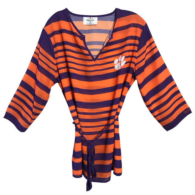 Clemson Tigers Sheer Stripe Tunic