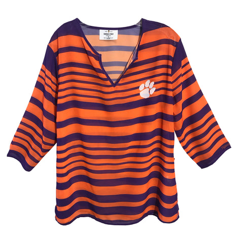 Clemson Tigers Sheer Stripe Tunic