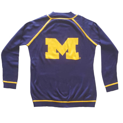 Michigan Wolverines Contrast Trim Cardigan