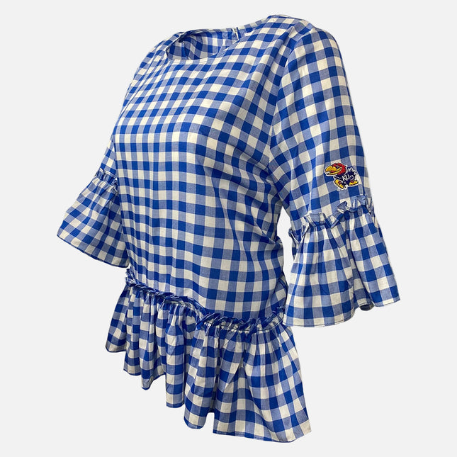 Kansas Jayhawks Finley Ruffle Top