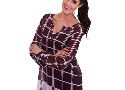 Texas A&M Aggies Plaid Sheer Top