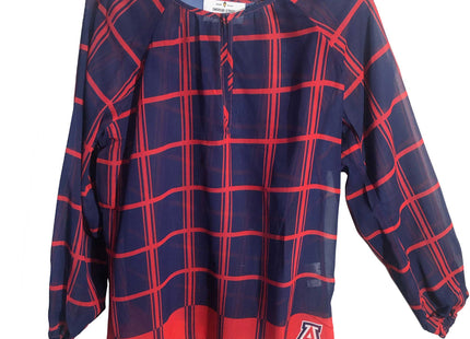 Arizona Wildcats Plaid Sheer Top
