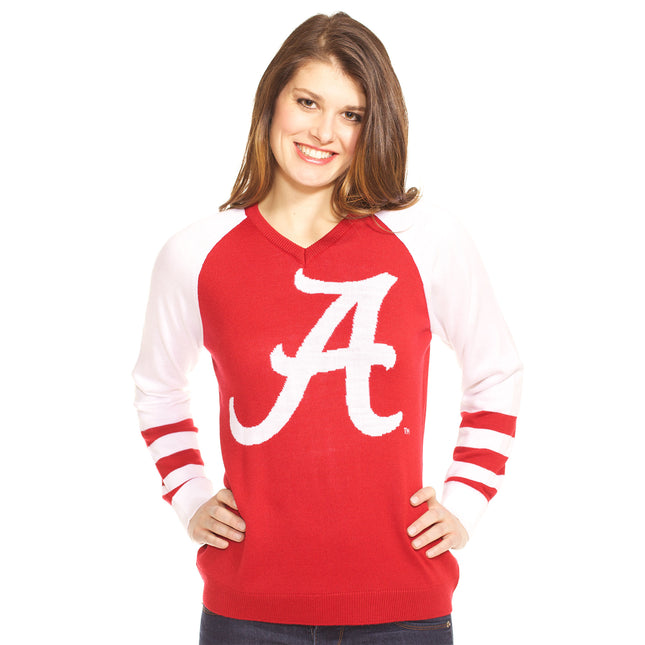 Alabama Crimson Tide V-Neck Logo Sweater