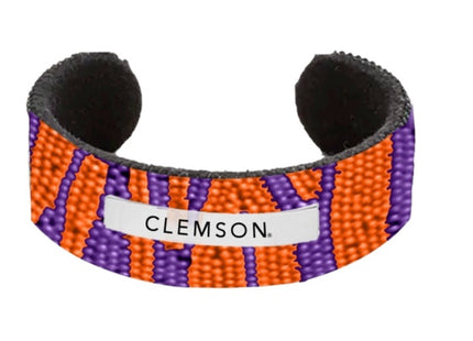 Clemson Tigers Hand Beaded Phillips Cuff