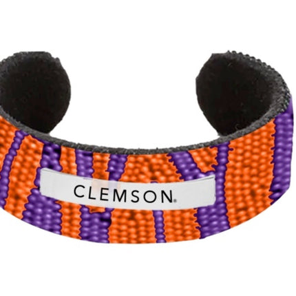 Clemson Tigers Hand Beaded Phillips Cuff