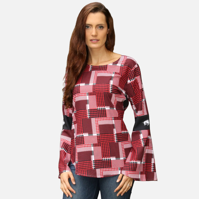Arkansas Razorbacks Erin Bell Sleeve Top