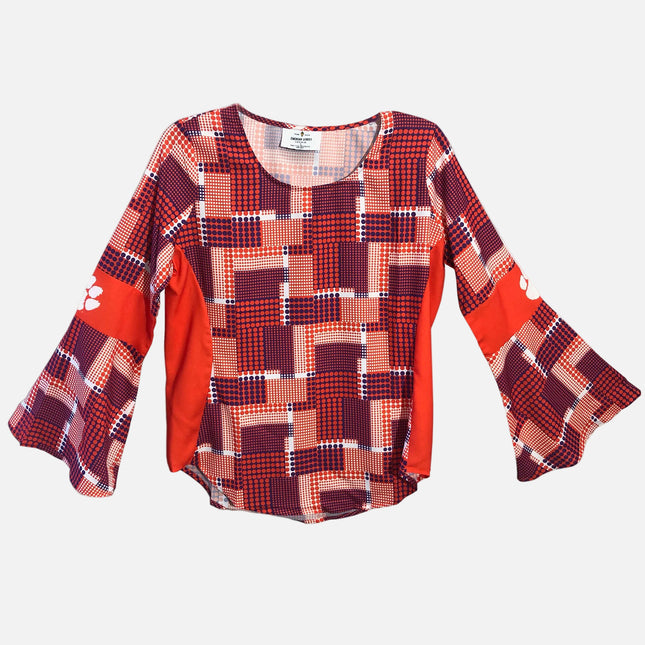 Clemson Tigers Erin Bell Sleeve Top