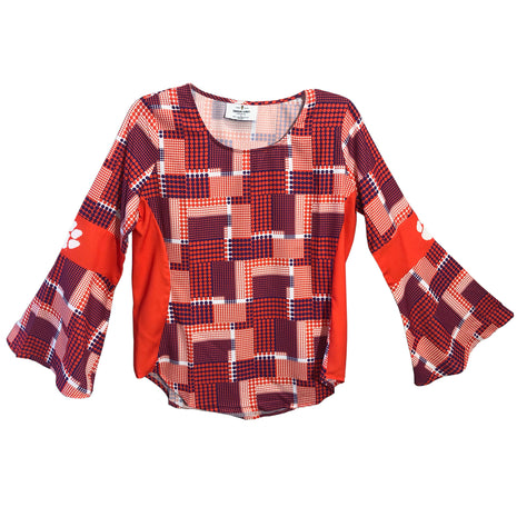 Clemson Tigers Erin Bell Sleeve Top