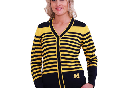 Michigan Wolverines Striped Cardigan