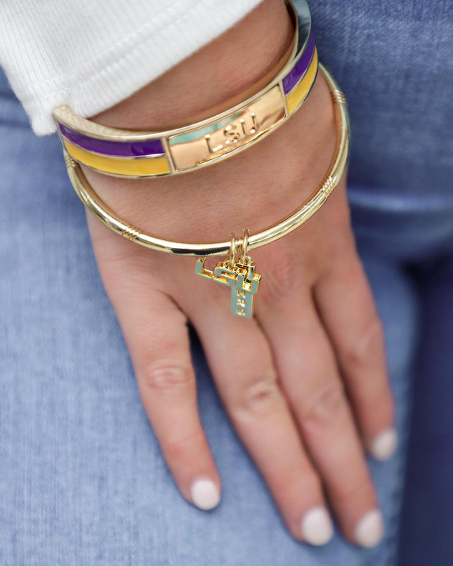 LSU Tigers Logo Bracelet Gold Plated