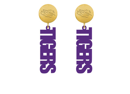 LSU Tigers Wilson Laser Cut Earrings