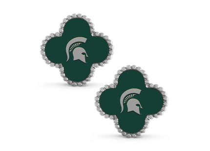 Michigan State Spartans Adele Quatrefoil Earrings