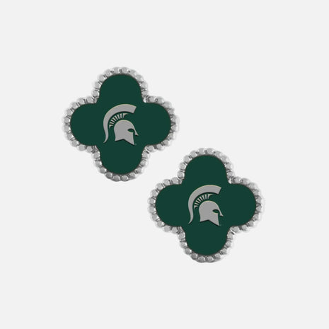 Michigan State Spartans Adele Quatrefoil Earrings