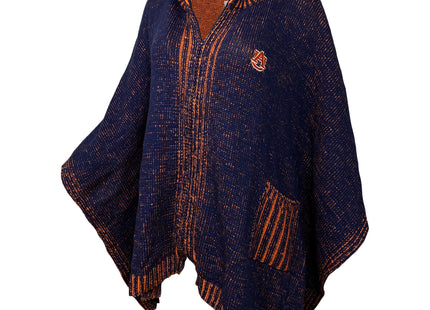 Auburn Tigers Sweater Zip Poncho