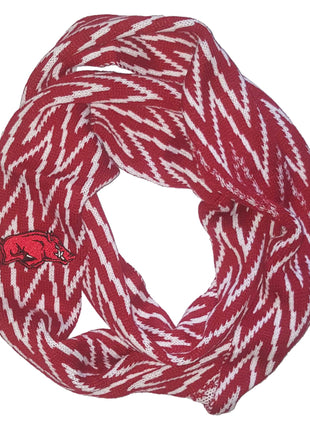 Arkansas Razorbacks Chevron Infinity Knit Scarf