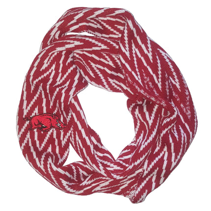 Arkansas Razorbacks Chevron Infinity Knit Scarf