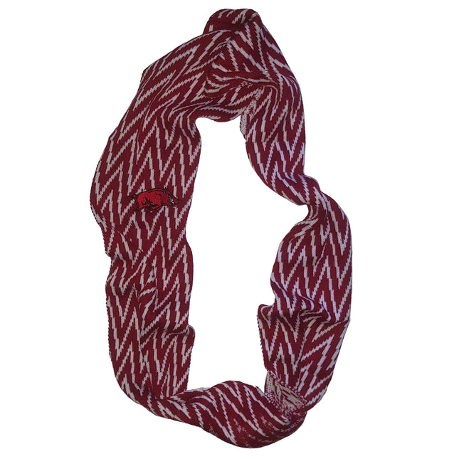 Arkansas Razorbacks Chevron Infinity Knit Scarf