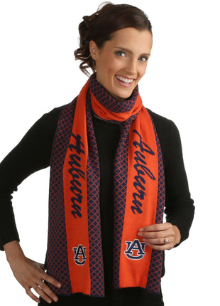 Auburn Tigers 2 Tone Knit Scarf