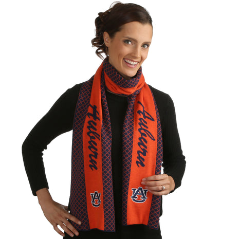 Auburn Tigers 2 Tone Knit Scarf