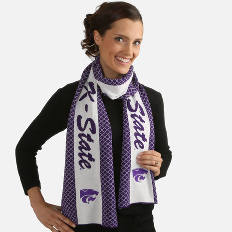 Kansas State Wildcats 2 Tone Knit Scarf