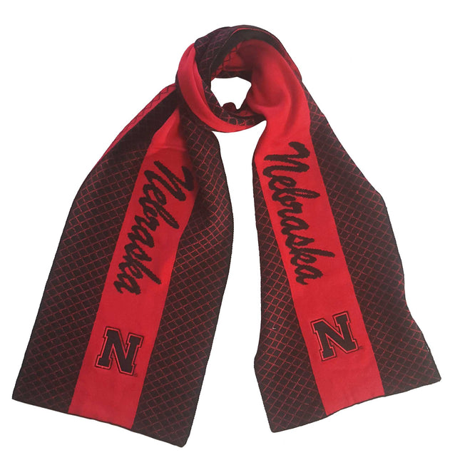 Nebraska Cornhuskers 2 Tone Knit Scarf