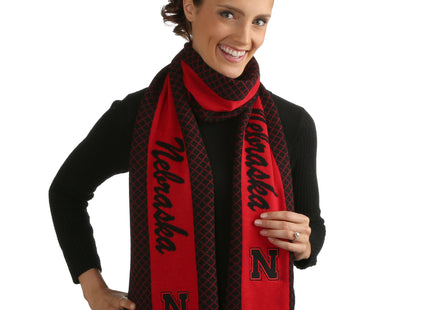 Nebraska Cornhuskers 2 Tone Knit Scarf