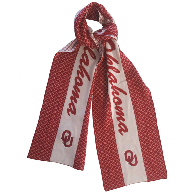 Oklahoma Sooners 2 Tone Knit Scarf