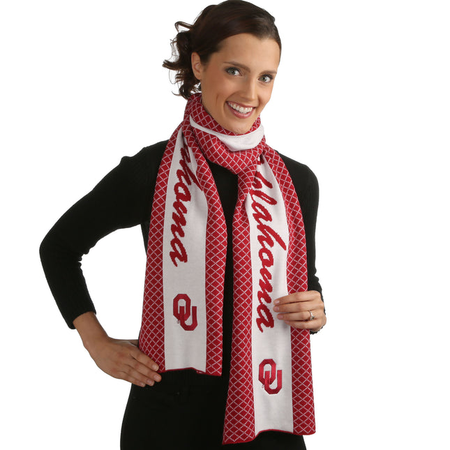 Oklahoma Sooners 2 Tone Knit Scarf