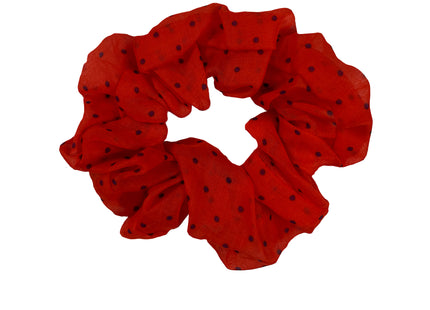 Game Day Red/Black Vanessa Polka Dot Scrunchie