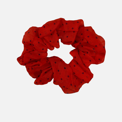 Game Day Red/Black Vanessa Polka Dot Scrunchie