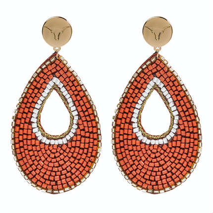 Texas Longhorns Lane Beaded Earrings
