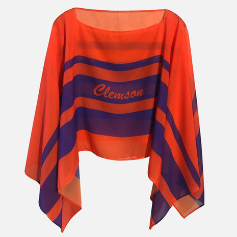 Clemson Tigers Peyton Stripe Scarf Poncho