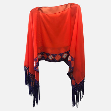 Clemson Tigers Peyton Fringe Scarf Poncho
