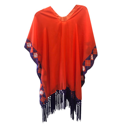 Clemson Tigers Peyton Fringe Scarf Poncho