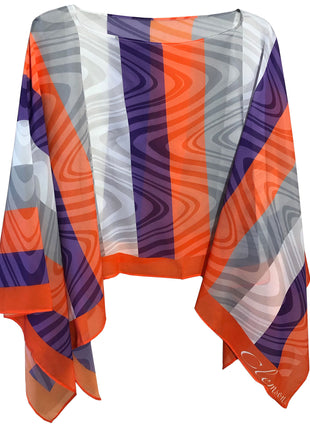 Clemson Tigers Sheer Peyton Illusion Topper